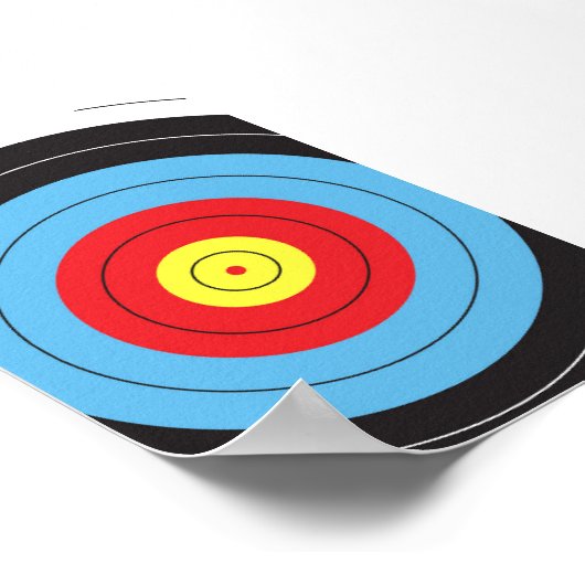 Modernes Archery Target Illustration Poster (Ecke)