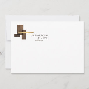 Modernes Architekten-Logo Flach Notizkarte Mitteilungskarte