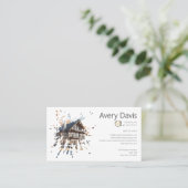 Modernes Architekturbüro mit künstlerischem Design Visitenkarte (Stehend Vorderseite)