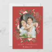 Modernes Arkeband Blumengestelle Weihnachtsgebäck  Feiertagskarte (Vorderseite)