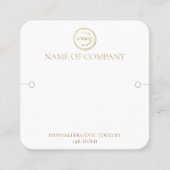 Modernes Armband-Display mit QR-Code und Logo Quadratische Visitenkarte (Vorderseite)