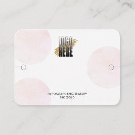 Modernes Armband-Display mit rosa Logo-Kreisen Visitenkarte