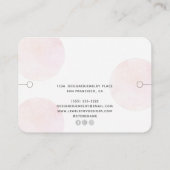 Modernes Armband-Display mit rosa Logo-Kreisen Visitenkarte (Rückseite)