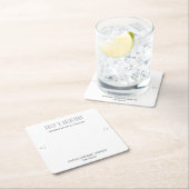 Modernes Armband-Display weiß Rechteckiger Pappuntersetzer (Vor Ort)