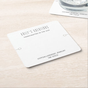 Modernes Armband-Display weiß Rechteckiger Pappuntersetzer