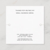 Modernes Armband mit weißem Quadrat Quadratische Visitenkarte (Rückseite)