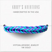 Modernes Armband mit weißem Quadrat Quadratische Visitenkarte