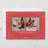 Modernes, armes Weihnachtsgeschenk - kühnes Foto Feiertagskarte (Rückseite)