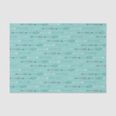 Modernes Arrow & Feather Tribal Muster Seidenpapier (Vorderseite)