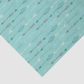 Modernes Arrow & Feather Tribal Muster Seidenpapier (Ausschnitt)