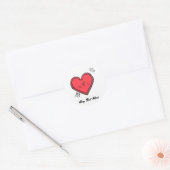 Modernes Arrow & Heart Valentines Gastgeschenk Runder Aufkleber (Umschlag)