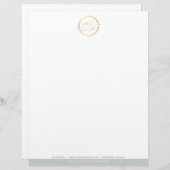 MODERNES ARROW LOGO Goldfolie rustikal handgezeich Briefkopf (Vorne/Hinten)