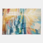 Modernes Art Beach Sunset Art Design Geschirrtuch (Horizontal)