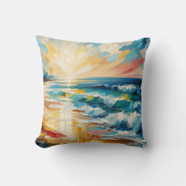 Modernes Art Beach Sunset Design Kissen