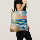 Modernes Art Beach Sunset Ocean Design Tasche (Von Nahem)