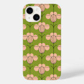 Modernes Art Deco Blumenmuster - Rosa Petals Case-Mate iPhone Hülle (Rückseite)