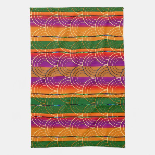 Modernes Art Deco Design Geschirrtuch (Vertikal)