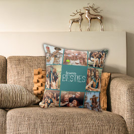 Modernes Art Deco Forever Besties Editable Overlay Kissen
