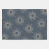 Modernes Art Deco Formen Navy und Gold Geschenkpapier Set (Vorderseite 2)