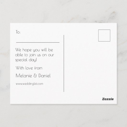 Modernes Art Deco Gatsby Glitzer Einfach Gerettet Postkarte (Rückseite)