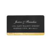 Modernes Art Deco Gold Wedding RSVP Adressetikett (Vorne)