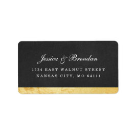 Modernes Art Deco Gold Wedding RSVP Adressetikett