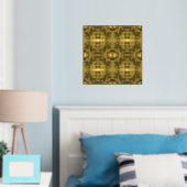 Modernes Art Deco Golden Geometric Poster Print (In Situ (Schlafzimmer))