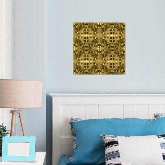 Modernes Art Deco Golden Geometric Poster Print (In Situ (Schlafzimmer))