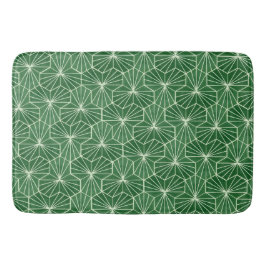 Modernes Art Deco Lime Green Geometrie Muster Badematte