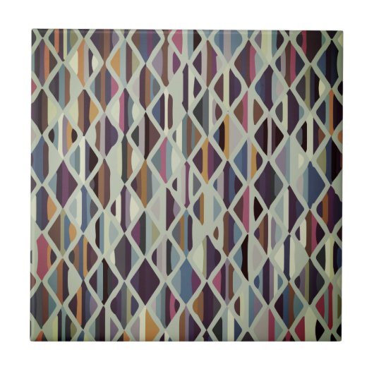 Modernes Art Deco Multi-Farb Fliese (Vorderseite)
