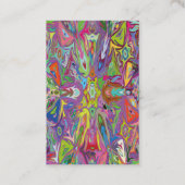 Modernes Art Deco Multicolor Für Kleidung und Deko Visitenkarte (Rückseite)