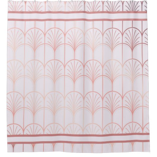 Modernes Art Deco Muster Duschvorhang (Vorderseite)
