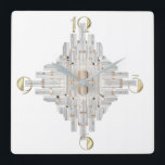 Modernes Art Deco Quadratische Wanduhr<br><div class="desc">Großartiges Uhrendesign. Du wirst es wie andere Liebe bekommen. Sie können dieses Design auch für andere Produkte verwenden,  die Sie mögen,  oder Ihren Text anpassen und hinzufügen. Folgen Sie mir für mehr. Vielen Dank. Ich wünsche Ihnen einen schönen Tag.</div>