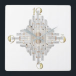 Modernes Art Deco Quadratische Wanduhr<br><div class="desc">Großartiges Uhrendesign. Du wirst es wie andere Liebe bekommen. Sie können dieses Design auch für andere Produkte verwenden,  die Sie mögen,  oder Ihren Text anpassen und hinzufügen. Folgen Sie mir für mehr. Vielen Dank. Ich wünsche Ihnen einen schönen Tag.</div>