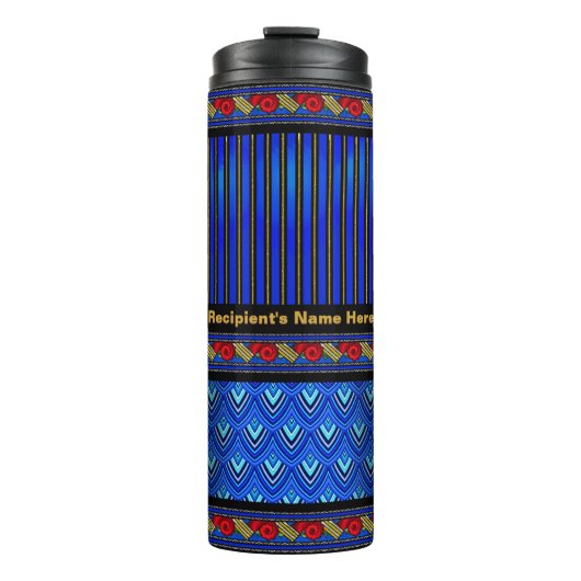 Modernes Art Deco - Russischer Stil (Personalisier Thermosbecher (Vorderseite)