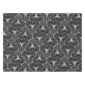 Modernes Art Deco Schwarz-weiß geometrisches Muste Tischdecke (Vorderseite (Horizontal))