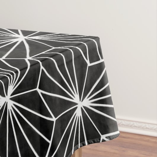 Modernes Art Deco Schwarz-weiß geometrisches Muste Tischdecke (Beispiel)