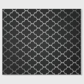 Modernes Art Deco Silver Gray Black Geometric Vip Geschenkpapier (Flach)