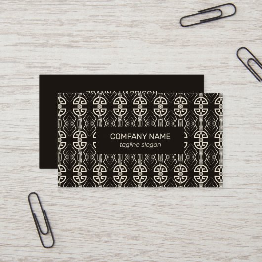 Modernes Art Deco Visitenkarte (Vorderseite/Rückseite Beispiel)