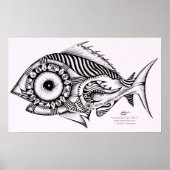 Modernes Art Fish Poster / Design, Geometrien von (Vorne)