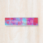 Modernes Art Hanging Schreibtisch Wall Door Cubica Türschild (Vorderseite )