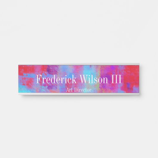 Modernes Art Hanging Schreibtisch Wall Door Cubica Türschild (Vorderseite )