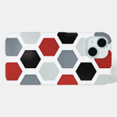 Modernes Art Hexagon Muster Case-Mate iPhone Hülle (Rückseite (Horizontal))