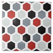 Modernes Art Hexagon Muster Fliese (Vorderseite)
