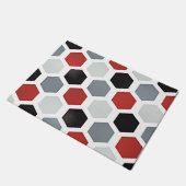 Modernes Art Hexagon Muster Fußmatte (Schrägansicht)