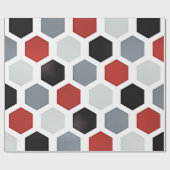 Modernes Art Hexagon Muster Geschenkpapier (Flach)