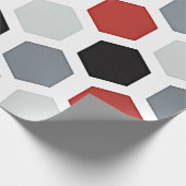 Modernes Art Hexagon Muster Geschenkpapier (Ecke)