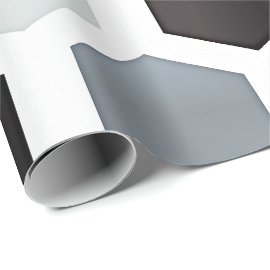 Modernes Art Hexagon Muster Geschenkpapier (Rolleneckpunkt)