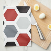 Modernes Art Hexagon Muster Geschirrtuch (Viertel Falte)