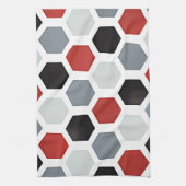 Modernes Art Hexagon Muster Geschirrtuch (Vertikal)